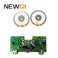 qi wireless charger transmitter module with wireless charging pcb coil and circuit board