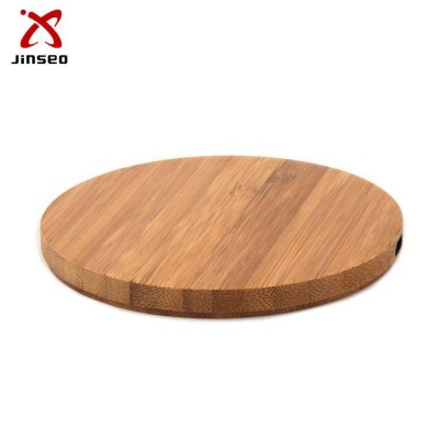 Bamboo wooden qi wireless charger charging pad for cell phone